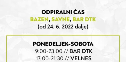 Nov odpiralni čas ZKŠTM Ravne