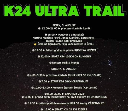 ŠE PAR DNI DO TEKAŠKEGA TEDNA K24 ULTRA TRAIL