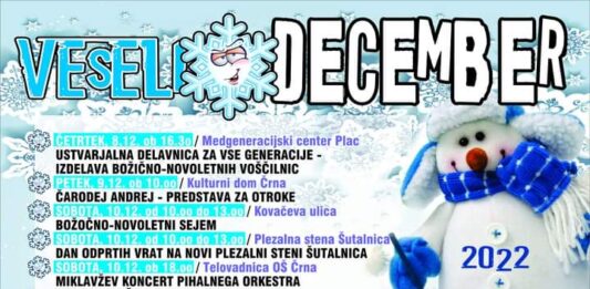 Program drugega tedna veselega decembra v Črni na Koroškem