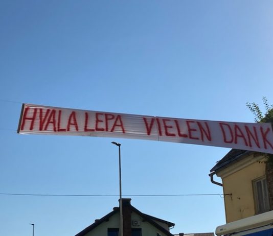 Konvoj enote THW se je zjutraj odpravil iz Prevalj nazaj v Nemčijo