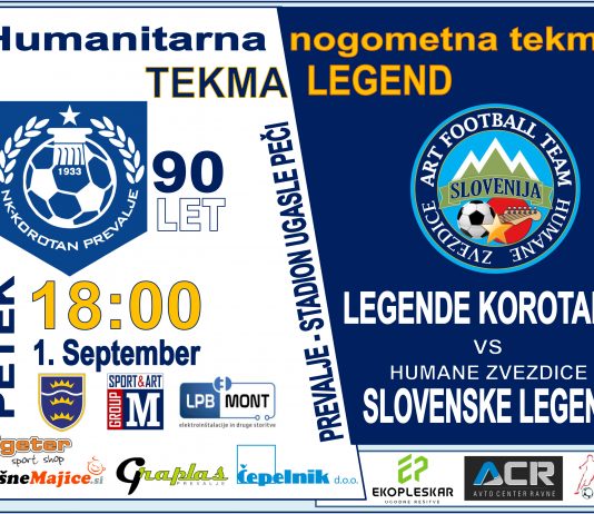 Na Prevaljah boste 1.9. lahko videli številne slovenske in koroške nogometne legende