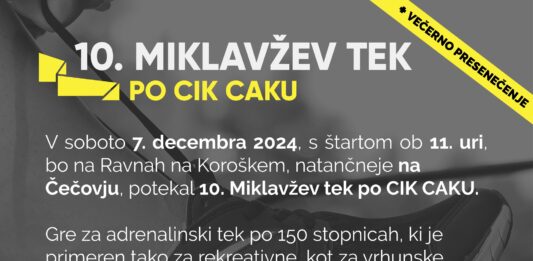Jubilejni 10. Miklavžev tek in predstava Jamska ženska