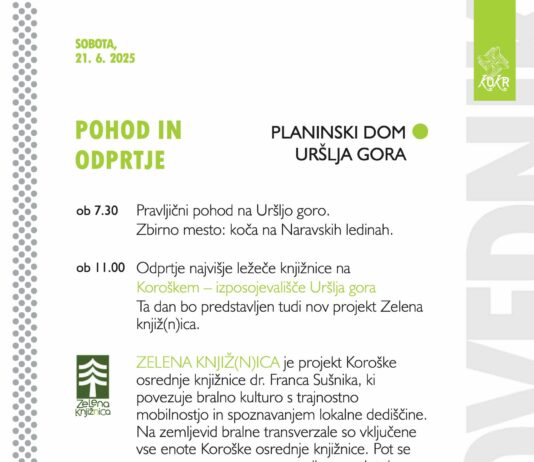 Izposojevališče Uršlja gora-odprtje in pohod