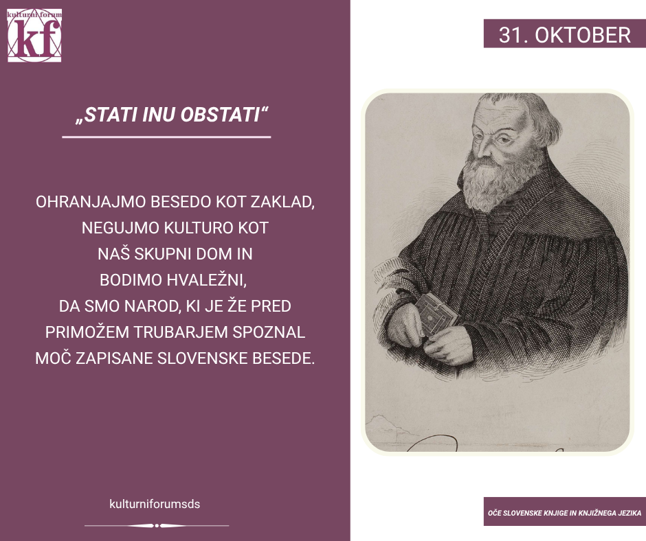 Kulturni forum SDS ob dnevu reformacije: »Lubi Slovenci!« – praznik jezika, vere in kulturne samobitnosti
