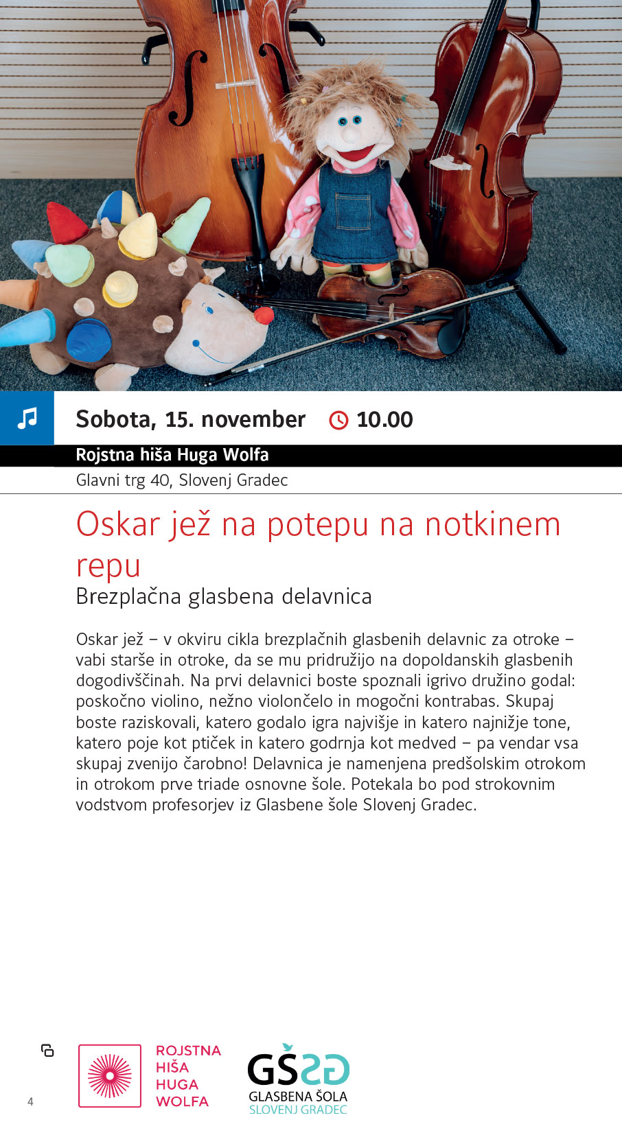 Oskar jež na potepu na notkinem repu