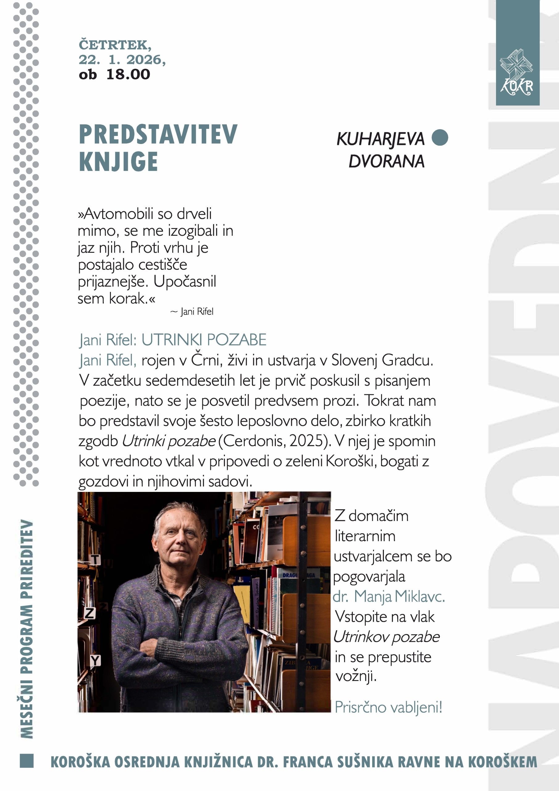 JANI RIFEL: Utrinki pozabe