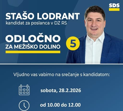 Vabljeni na prijetno druženje ob čaju in zakuhančku s kandidatom za poslanca Stašom Lodrantom