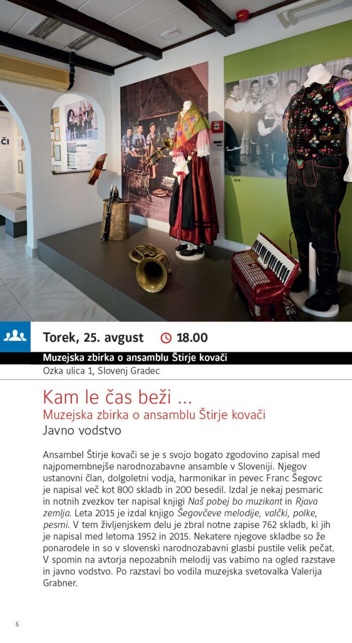 Kam le čas beži_javno vodstvo_vabilo